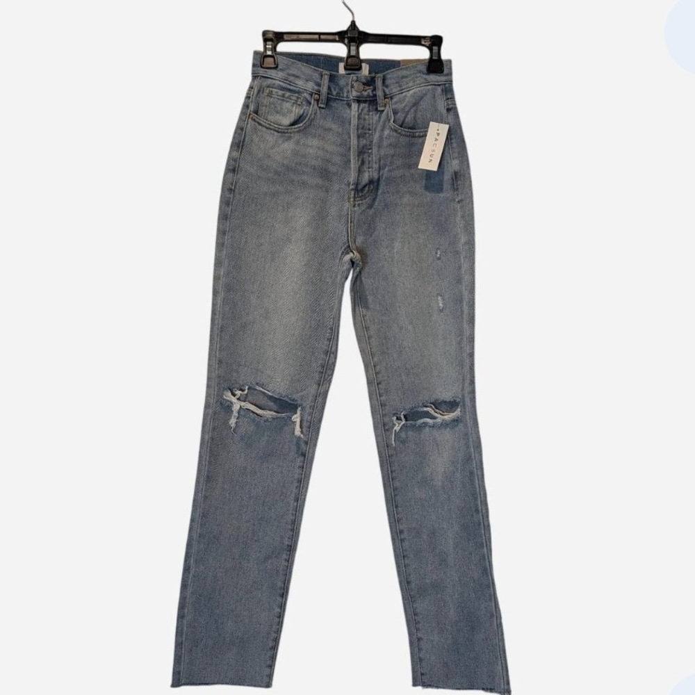 Classic Blue Distressed Women's Jeans